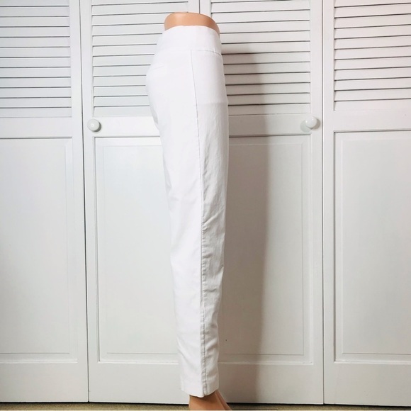 2/$25 ZAC & RACHEL White Pull On Ankle Pants Size 6 - Picture 4 of 7